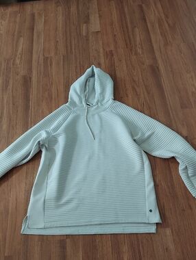 Apana Men's Ribbed Pullover Hoodie in Light Cream